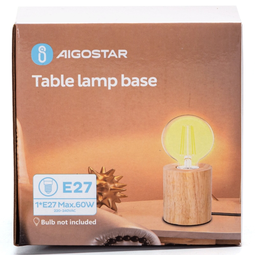 Aigostar - Lampada da tavolo 1xE27/60W/230V beige