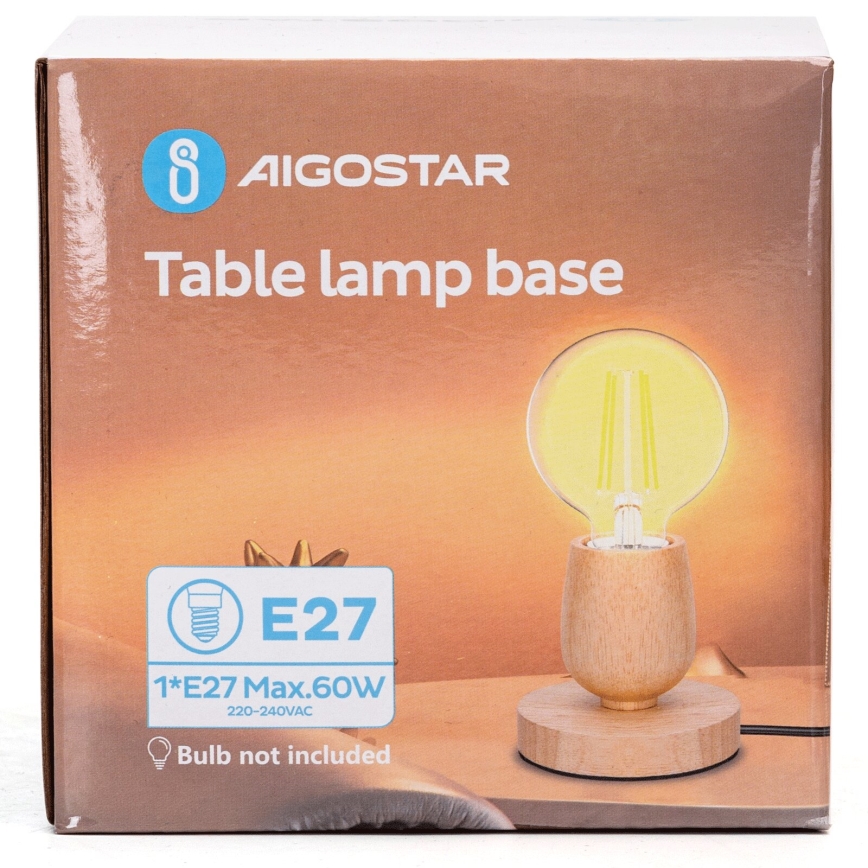 Aigostar - Lampada da tavolo 1xE27/60W/230V beige