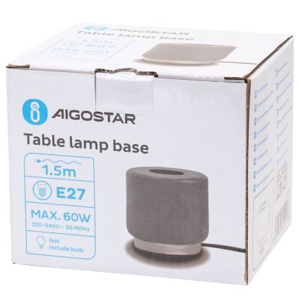 Aigostar - Lampada da tavolo 1xE27/60W/230V grigio