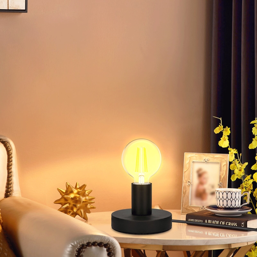 Aigostar - Lampada da tavolo 1xE27/60W/230V nero