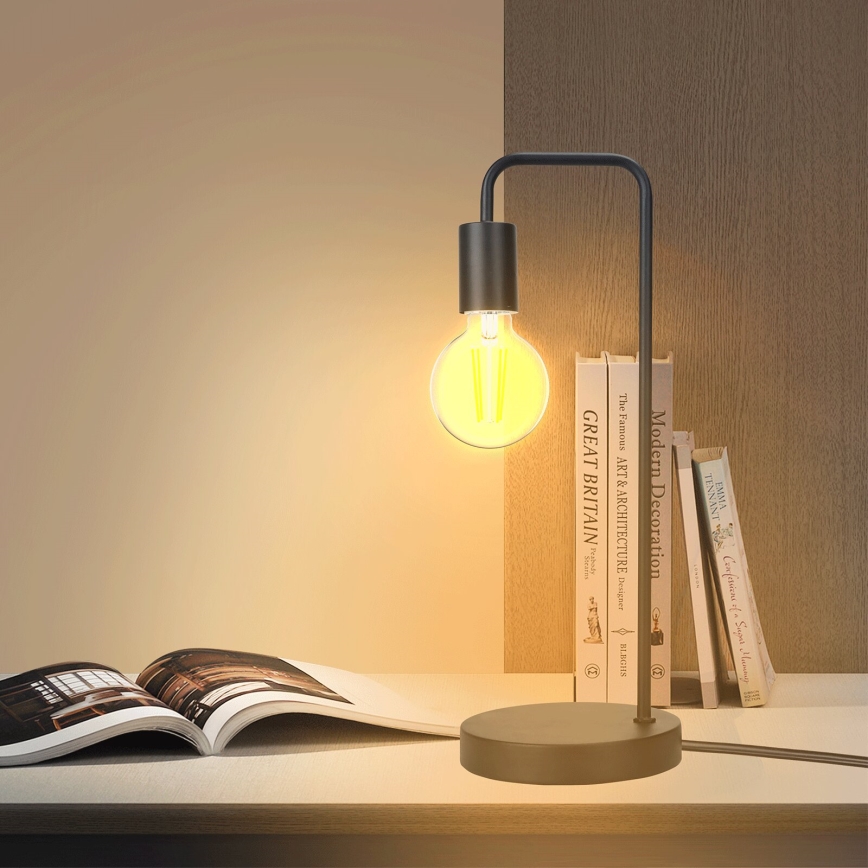Aigostar - Lampada da tavolo 1xE27/60W/230V nero