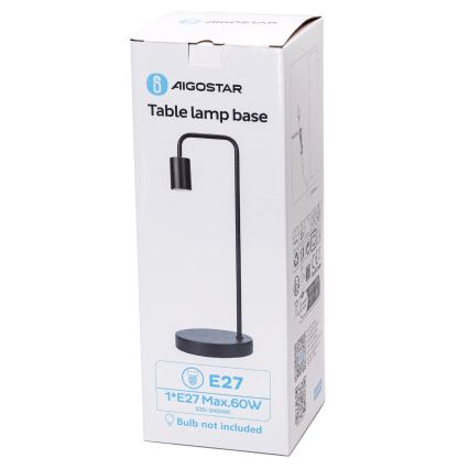 Aigostar - Lampada da tavolo 1xE27/60W/230V nero