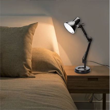 Aigostar - Lampada da tavolo 2in1 1xE27/40W/230V nero