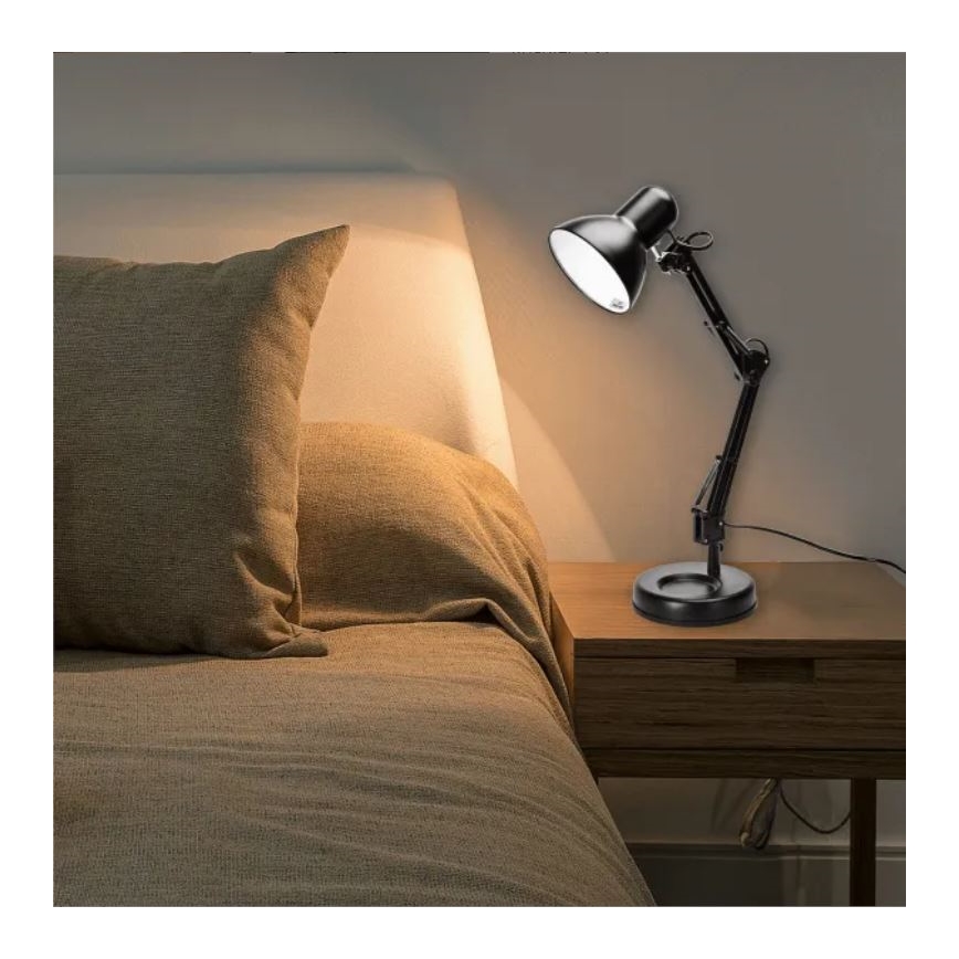 Aigostar - Lampada da tavolo 2in1 1xE27/40W/230V nero