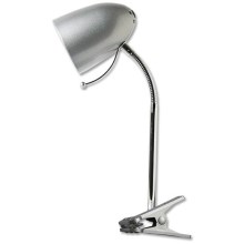 Aigostar -  Lampada da tavolo con morsetto 1xE27/11W/230V argento/cromo