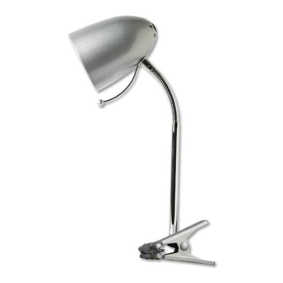Aigostar -  Lampada da tavolo con morsetto 1xE27/11W/230V argento/cromo lucido