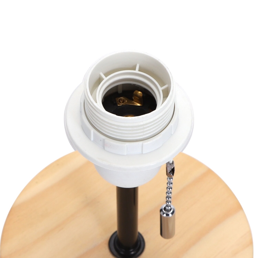 Aigostar - Lampada da tavolo con porta USB 1xE27/40W/230V nera/crema