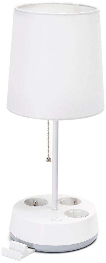 Aigostar - Lampada da tavolo con prese 1xE27/60W/230V bianca