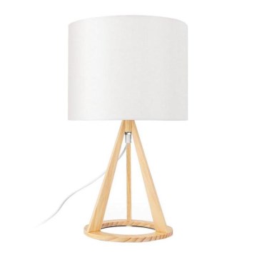 Aigostar - Lampada da tavolo in legno di pino 1xE27/60W/230V