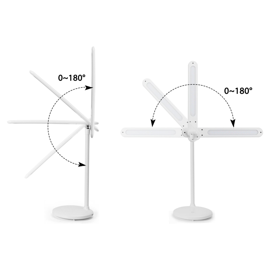 Aigostar - Lampada da tavolo ricaricabile a LED dimmerabile con touch LED/3W/5V 2700/4000/6500K 1800 mAh