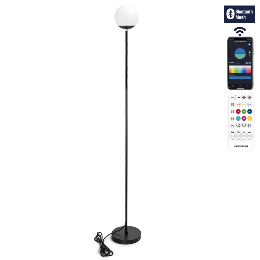 Aigostar - LED RGBW Lampada da terra dimmerabile MESH LED/8W/230V + telecomando