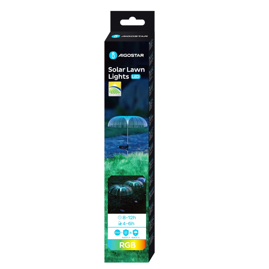 Aigostar - Lampada decorativa solare LED RGB LED/0,03W/1,2V 70cm IP44