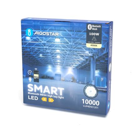 Aigostar - LED industriale dimmerabile per esterni chiaro MESH High Bay LED/100W/230V 4000K IP65