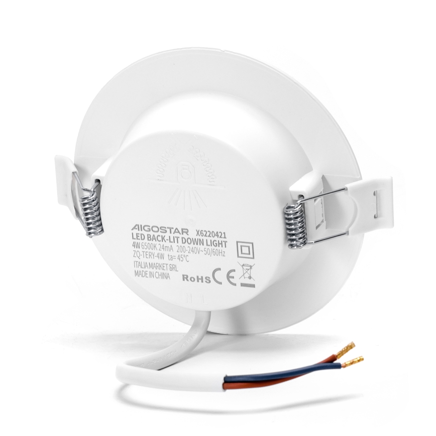 Aigostar - Lampada LED da incasso LED/4W/230V 6500K diametro 9,8 cm bianco