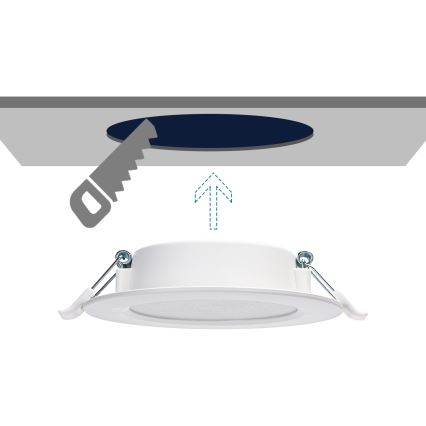 Aigostar - Lampada LED da incasso LED/6W/230V 3000K diametro 11,8 cm bianco