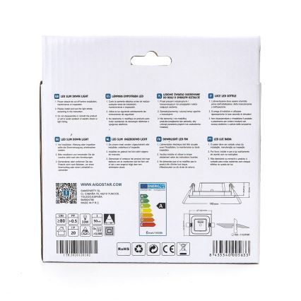 Aigostar - Lampada LED da incasso ULTRATHIN LED/6W/230V 6000K bianco