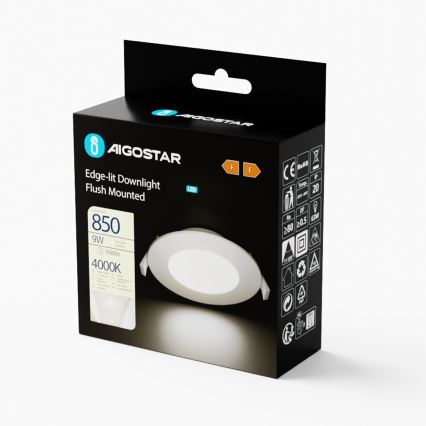 Aigostar - Lampada LED da incasso ULTRATHIN LED/9W/230V 4000K bianco