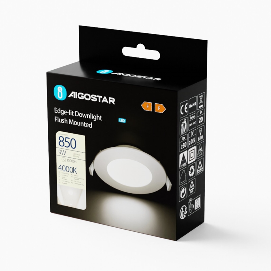 Aigostar - Lampada LED da incasso ULTRATHIN LED/9W/230V 4000K bianco