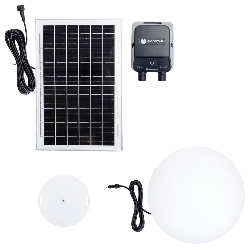 Aigostar - Lampada da esterno LED RGBW dimmerabile MESH, 35 W, 3,7 V, 4000 mAh, 2700–6500 K, IP65, Ø 50 cm + telecomando