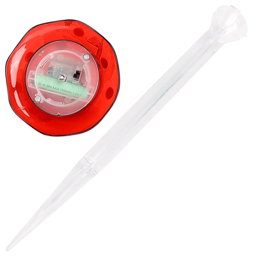 Aigostar - Lampada LED solare LED/0,006W/1,2V 100 mAh 2700K IP44 rosso