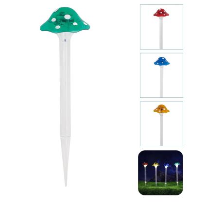 Aigostar - Lampada LED solare LED/0,006W/1,2V 100 mAh 2700K IP44 verde