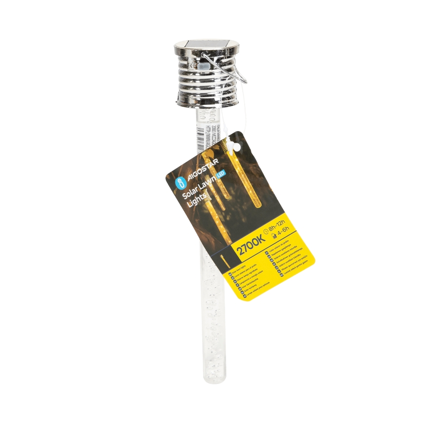 Aigostar - Lampada LED solare LED/0,006W/1,2V cromo 2700K IP44