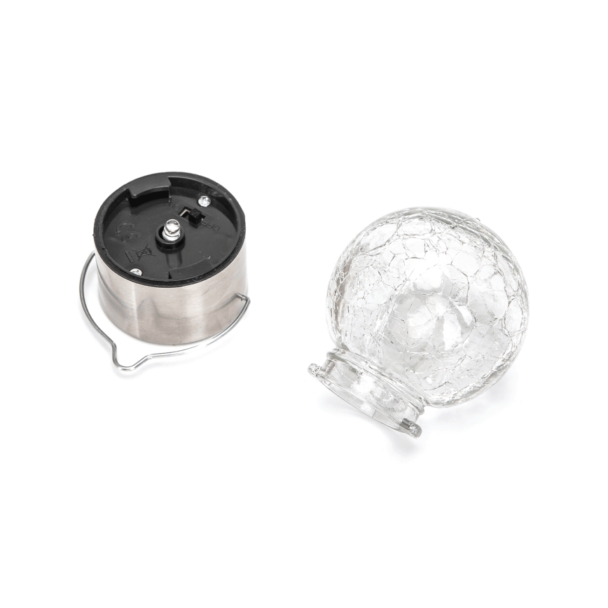 Aigostar - Lampada LED solare LED/0,006W/1,2V cromo opaco 6500K IP44