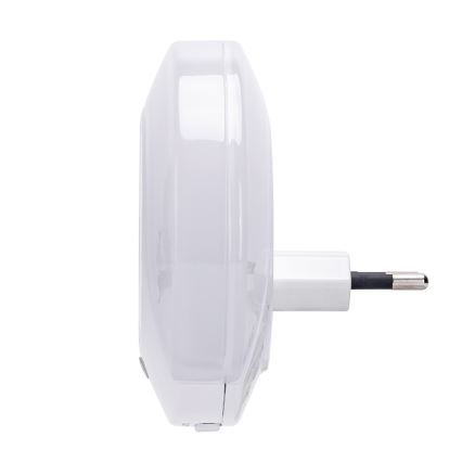 Aigostar - Lampada notturna LED a spina con sensore crepuscolare e porta USB, 0,4W/230V