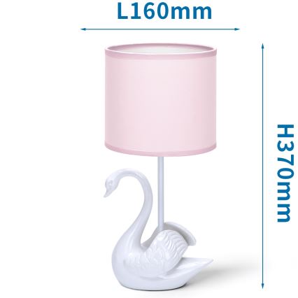 Aigostar - Lampada per bambini 1xE14/40W/230V swan bianco