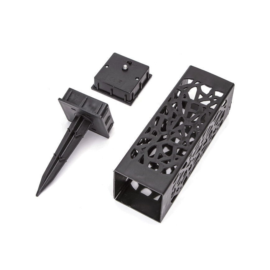 Aigostar - LED Lampada solare a LED/0,006W/1,2V 100 mAh 28,5 cm nera 3000K IP44