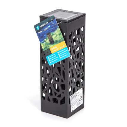 Aigostar - LED Lampada solare a LED/0,006W/1,2V 100 mAh 28,5 cm nera 3000K IP44