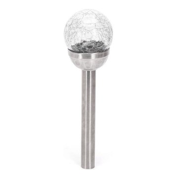 Aigostar - Lampada solare a LED 2 V 6500 K IP44 40 mAh argento