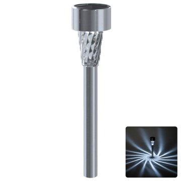 Aigostar - Lampada solare a LED 2 V, IP44, 40 mAh, cromo opaco