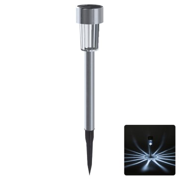 Aigostar - Lampada solare a LED/2V IP44 40 mAh cromo opaco