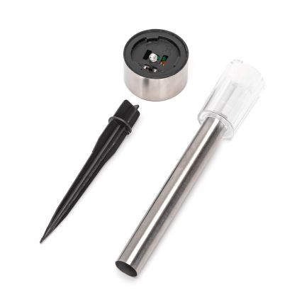 Aigostar - Lampada solare a LED/2V IP44 40 mAh cromo opaco