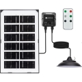 Aigostar - Lampada solare a LED con sensore, 35W/12V, batteria 3000 mAh, 6500 K, Ø 15 cm + telecomando
