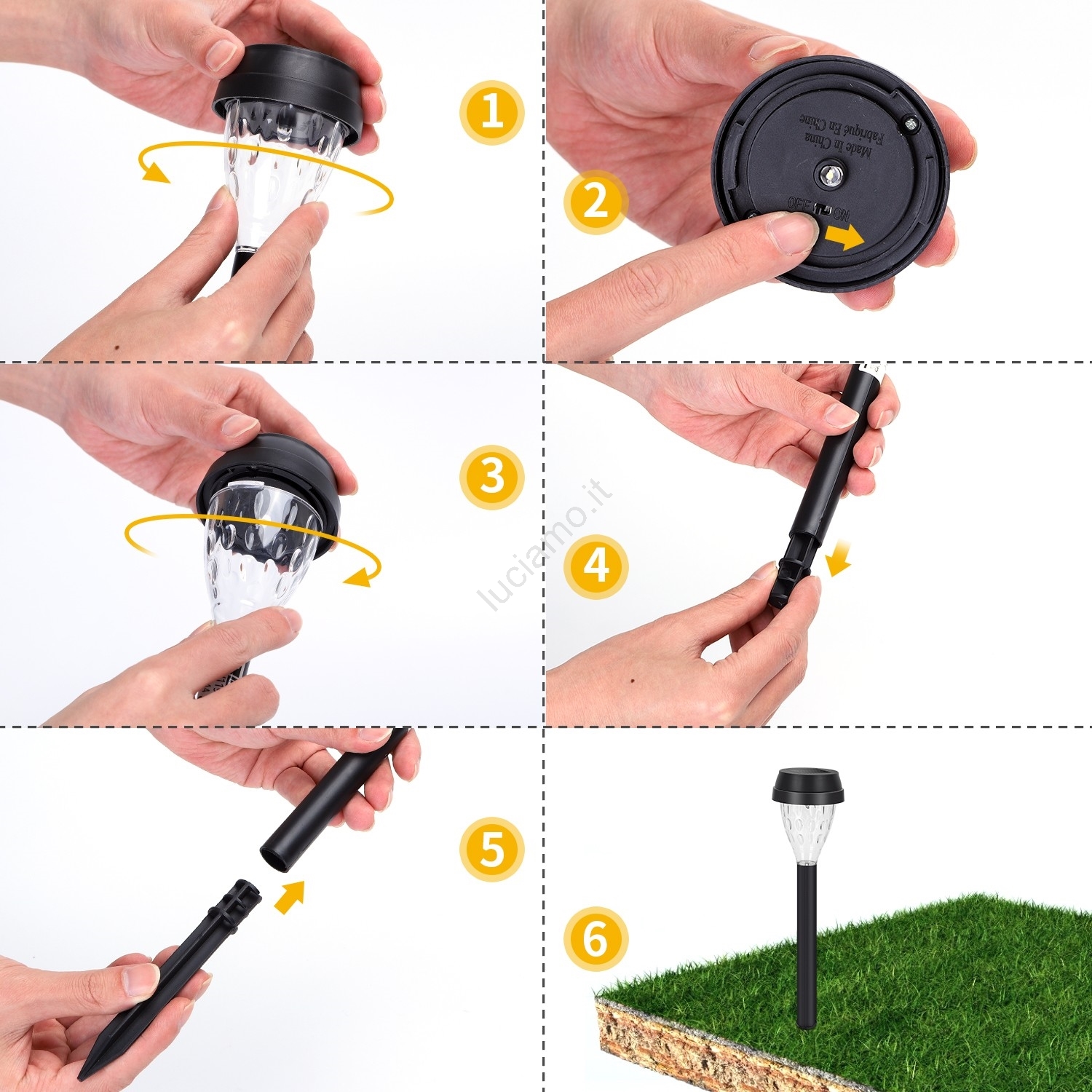 Lampada Solare Aigostar Con Telecomando - 11m Cavo, Batteria 6000mAh