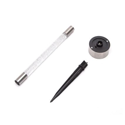 Aigostar - Lampada solare LED LED/0,006W/1,2V 36,7 cm cromo opaco 2700K 40 mAh IP44
