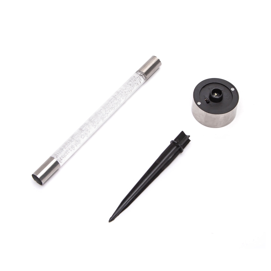 Aigostar - Lampada solare LED LED/0,006W/1,2V 36,7 cm cromo opaco 2700K 40 mAh IP44