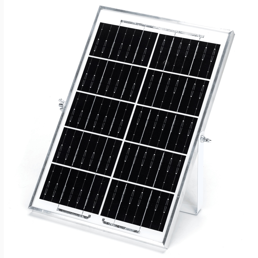 Aigostar - Proiettore solare LED 70W/12V, batteria 6000 mAh, 6500K, IP65, Ø 20,5 cm, con telecomando