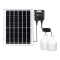 Aigostar - Lampada solare LED con sensore 2xLED/70W/12V 12000 mAh 6500K IP65 diam. 12 cm + telecomando
