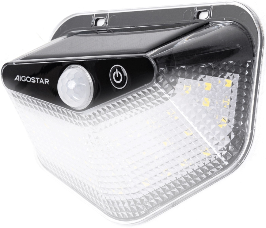 Aigostar - Lampada solare LED con sensore LED/3,7V 6500K 500 mAh IP65 nera