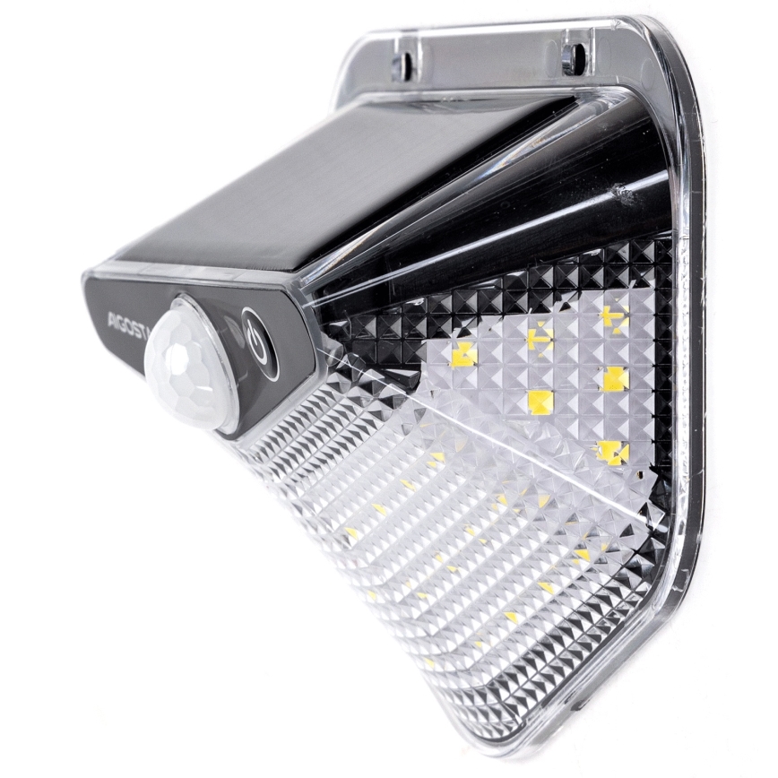 Aigostar - Lampada solare LED con sensore LED/3,7V 6500K 500 mAh IP65 nera