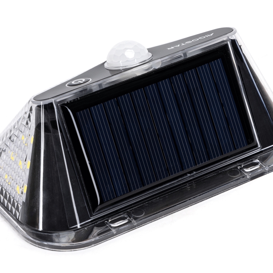 Aigostar - Lampada solare LED con sensore LED/3,7V 6500K 500 mAh IP65 nera