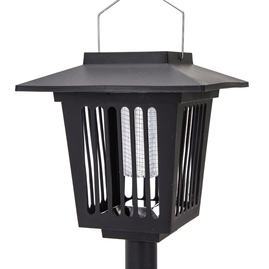 Aigostar - Lampada solare LED con una trappola per insetti LED/0,03W/1,2V 55,2cm nero 6500K IP44