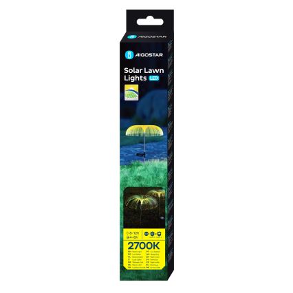 Aigostar - Lampada solare LED decorativa LED/0,03W/1,2V 70cm 300 mAh 2700K IP44