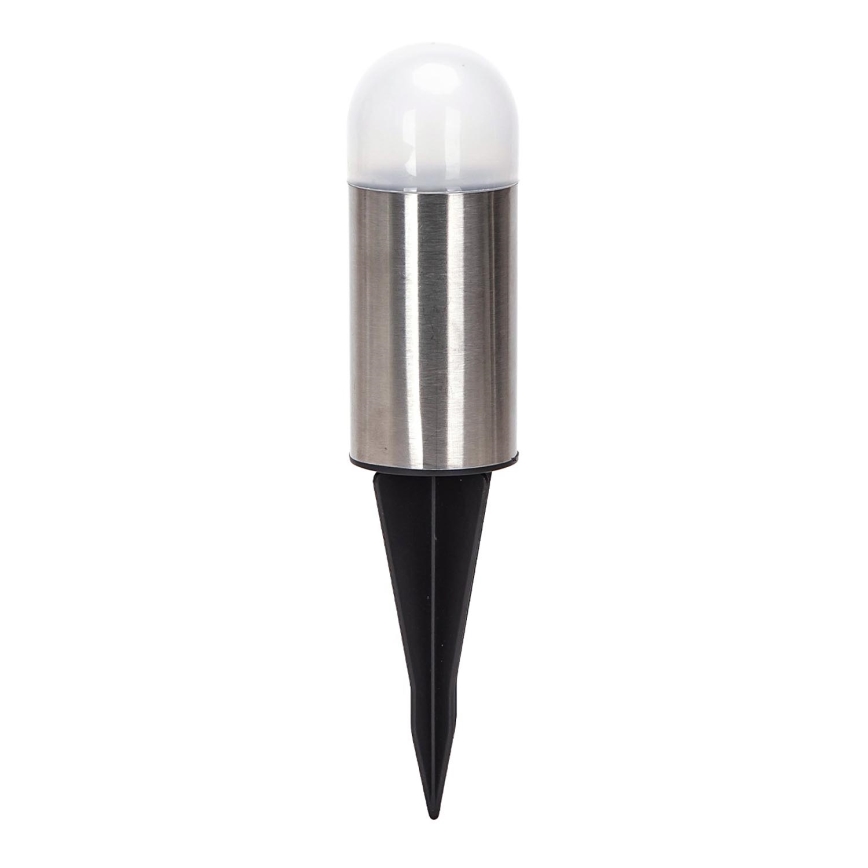 Aigostar - Lampada solare LED LED/0,006W/1,2V 20cm cromo opaco 40 mAh 6500K IP44