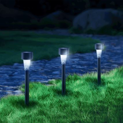 Aigostar - Lampada solare LED LED/0,006W/1,2V 40 mAh 29,5 cm nero 6500K IP44