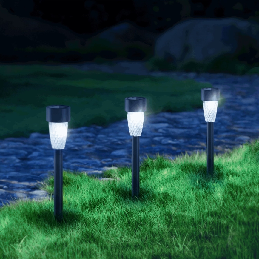 Aigostar - Lampada solare LED LED/0,006W/1,2V 40 mAh 29,7 cm nero 6500K IP44