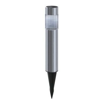 Aigostar - Lampada solare LED LED/0,006W/1,2V 31,5 cm 100 mAh cromo opaco 6500K IP44